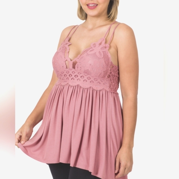 NWOT Boho Top By Zenana Outfitters in Dusty Pink 🩷 - Picture 1 of 7
